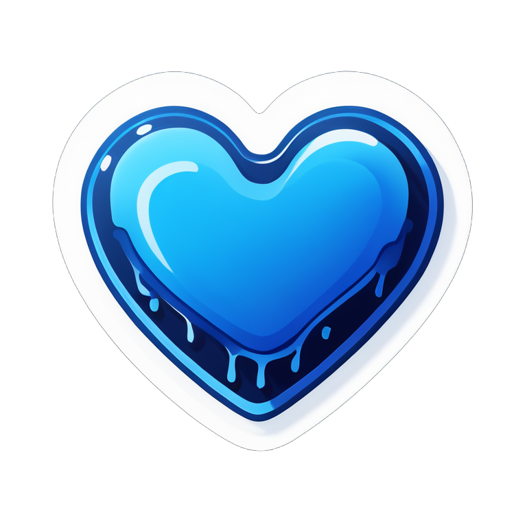 Blue jelly heart