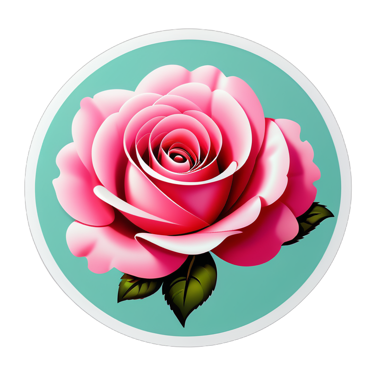 stiker de ramo de rosa satín 
