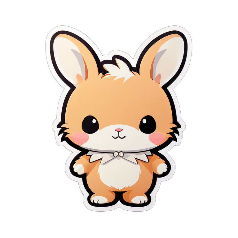 Cute little rabbit sticker