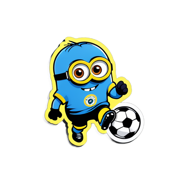 minion playing soccer
