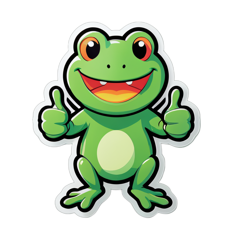 thumbs up frog