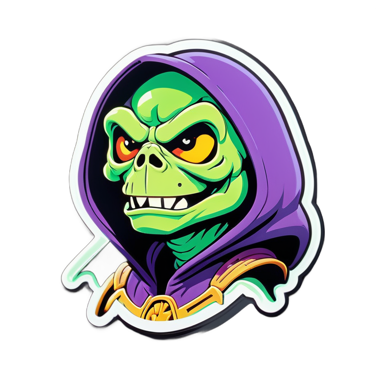 Skeletor From He-Man with Pepe frog face