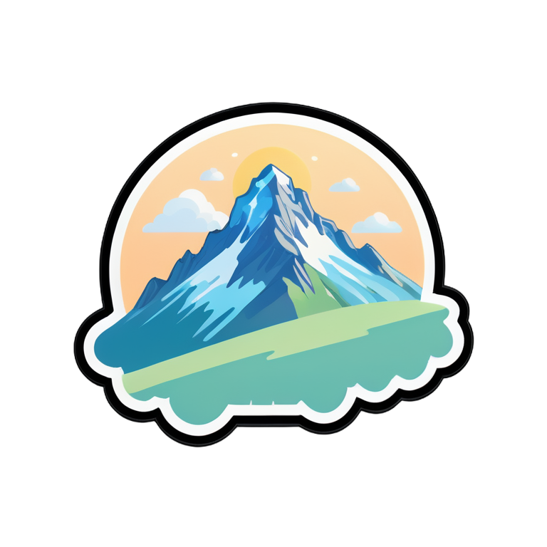 Generate a telegram style sticker of mount Leone