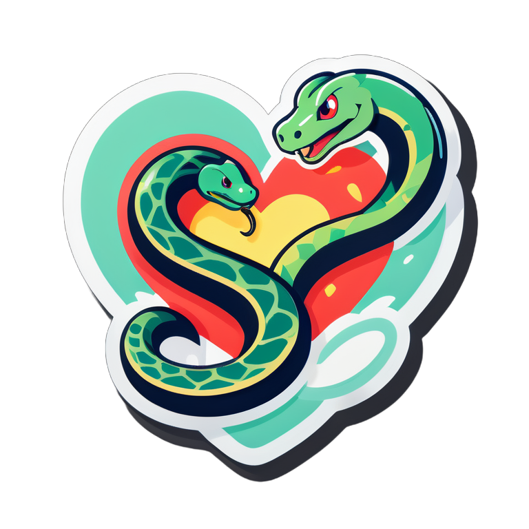 heart and snake 