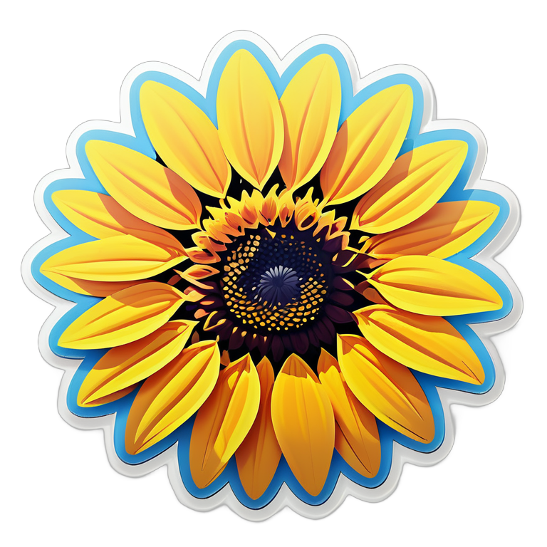 A cheerful sunflower in bloom