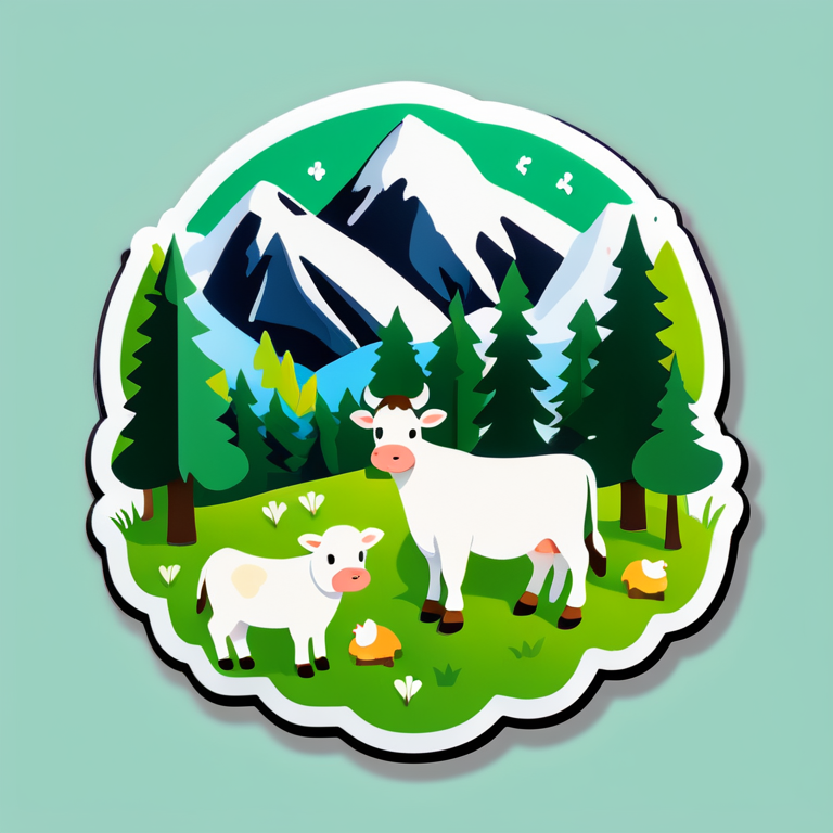 Швейцария Альпы Библия Иисус Молоко Люди Коровы Жизнь Лес