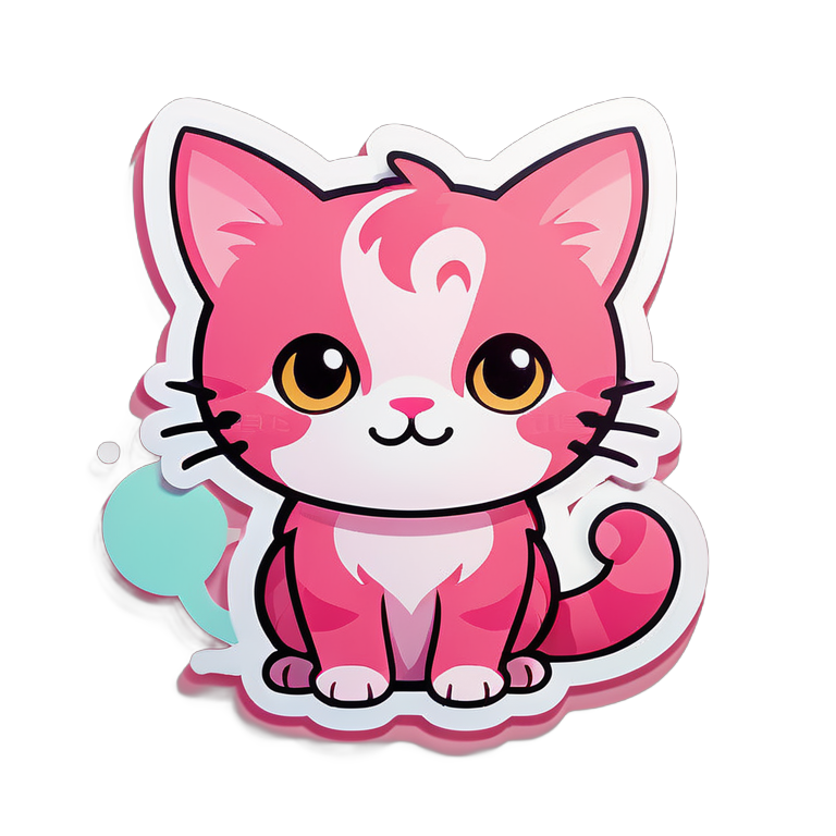 Cute pink cat
