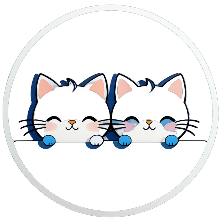 Three cute cats, two blue cats, one blue cat, forming a circle and sleeping